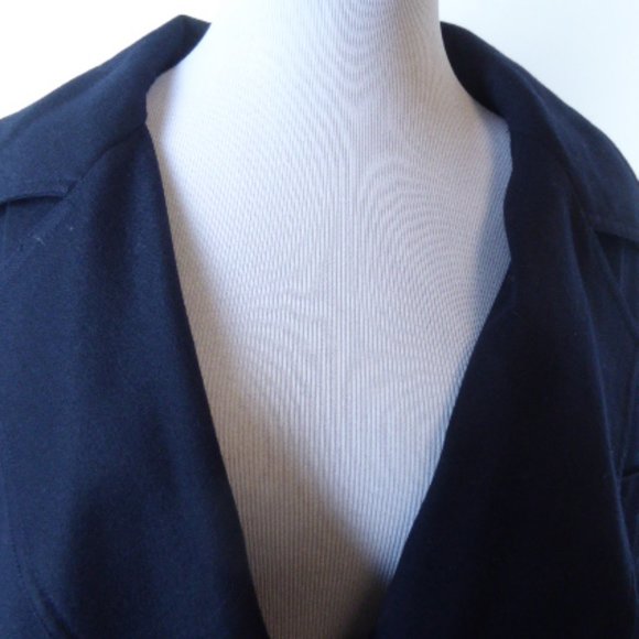 Alan Austin Vintage navy 100% wool jacket unstructured i44 L. Beverly Hills - Picture 4 of 5